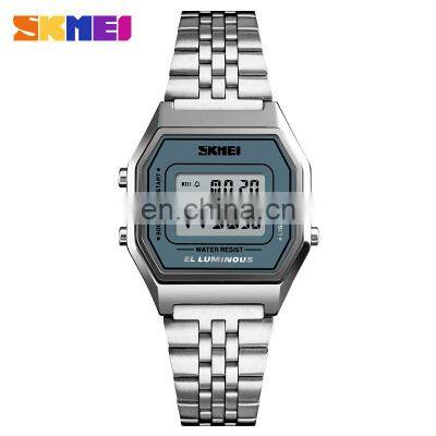 SKMEI 1345 Lady's Fashion&Casual Digital Watch Multi-function Stainless Steel Sport Watch For Women photo-3
