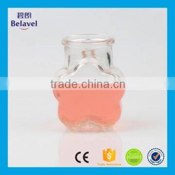 Most popular peach blossom shape 100ml clear glass wishing bottle