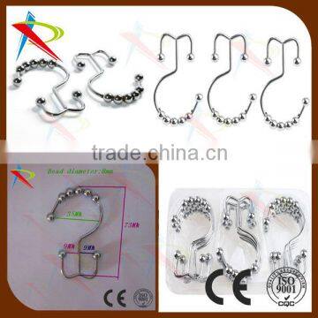 Custom Double Hooks shower rings by Stainless Steel Bathroom Roller Heavy                        
                                                Quality Choice