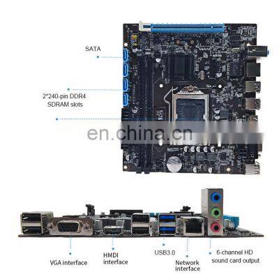 Cheap Factory Price Computer Motherboard DDR4 H110 Chipset Lga1151 pc Oem H110 Motherboard