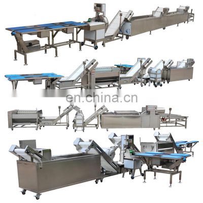 potato washing line vegetable chips making machine candied dry frozen fruit processing line machinery