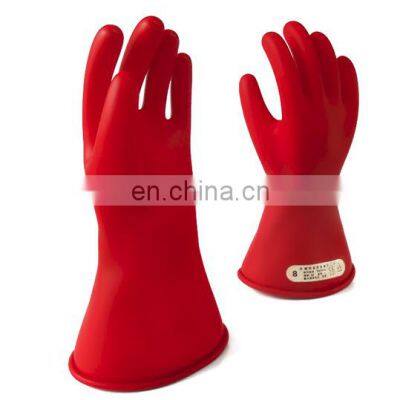 Class 00 0.5KV Long Low Voltage Electric Worker Safety Hand Protection Latex Rubber Insulating Gloves photo-2