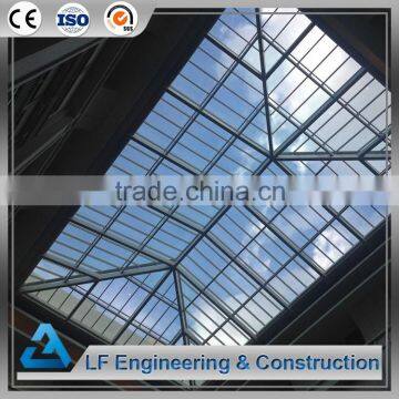 Preservative treatment steel structure atrium with glass roof