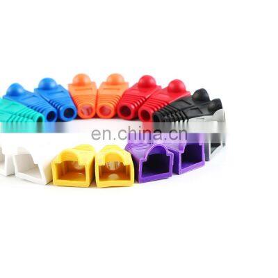 Multiple Colour Network Cat5E Cat6 Cat7 Cable Sheath Rj45 Connector Rubber Boots photo-4