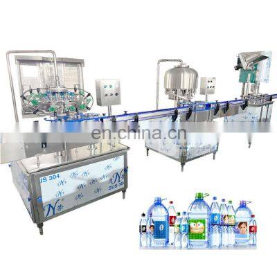 2000BPH small plastic bottle rotary rinser filler capper small water bottle filling machine production line