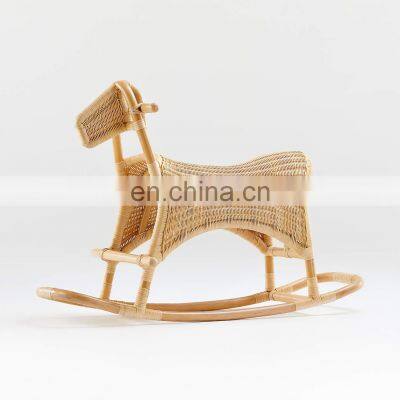 New Ideal Hot Selling Rustic Rattan Rocking Horse Toy Boho Toy Kid's Toy Vietnam Manufacturer Wholesale photo-2