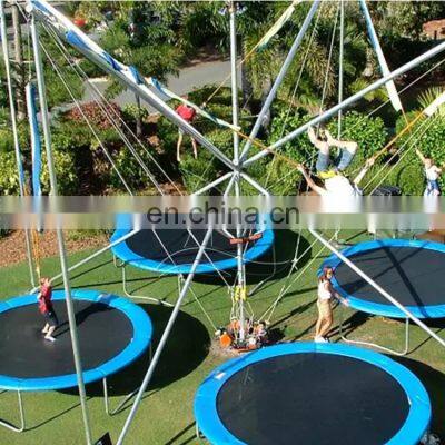 Fun Fair Ride Mini Gymnastics Indoor Outdoor Kids Trampoline Amusement Park Jumping Game Wholesale Bungee