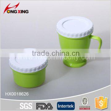 plastic 200ml snack box and 300ml plasic mug with lid