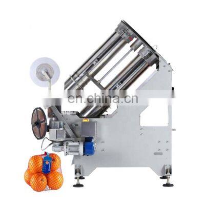 Automatic orange citrus potato garlic chill onion weighting counting Nylon Mesh Net Bag clipping packing Packaging Machine