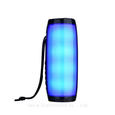 High Quality Portable Outdoor Waterproof Subwoofer FM Radio LED Flashing Light Wireless speaker