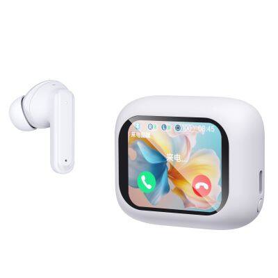 ANC ENC Headset Wireless Earbuds Pure Bass Touch Control Screen LCD digital display tws earbuds OEM HOTTWS Earphones