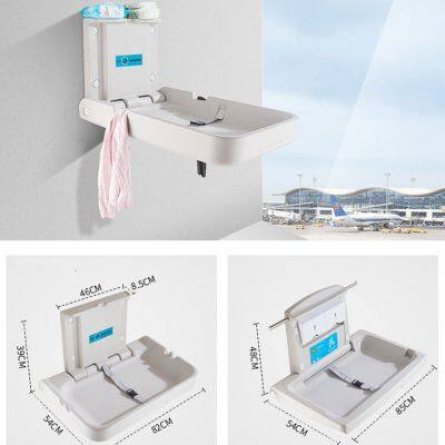 Third Public Restroom Baby Changing Table Bed, Foldable Crib, Maternal and Infant Room Baby Care Station, Safety Seat