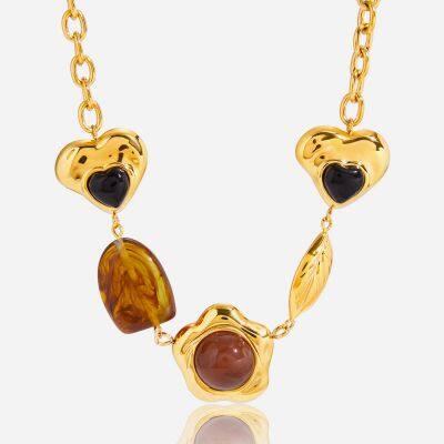 18K Gold Plated Letter Necklace - Non-Fade Stainless Steel Coin Jewelry