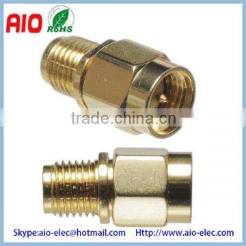 gold SMA male to female rf connector adapter adaptor converter