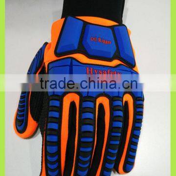 SAFETY Mechanic Glove in Synthetic Leather Palm Safety Gloves for Work Glove EN388 photo-2