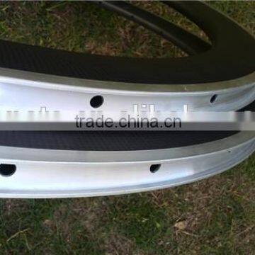 Duarable Road Bike Clincher Rim 38mm Depth Aluminum Braking Bike Rim 38mm Depth