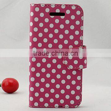 For iPhone5 Protective Cover,Polka Dot PU Leather Cover for IPhone 5 5S