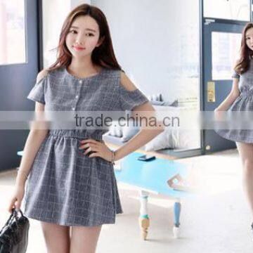 Spring and summer leisure gaberdine retro dress