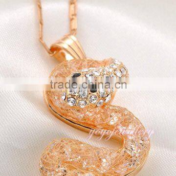 Best Selling Products Crystal Women Gold Snake Necklace photo-3
