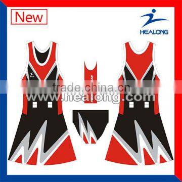 custom bibs dress skirt sports netball uniform