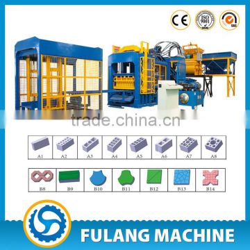 QTF10-15 fully automatic concrete block making machine price in India,concrete brick making machine