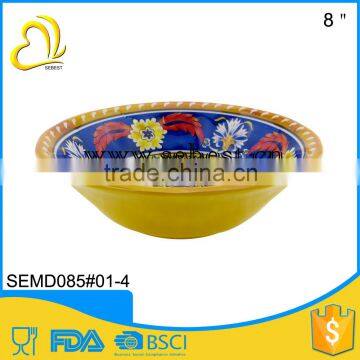 wholesale price porcelain imitating retro design salad bowl melamine