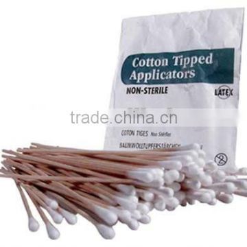 1000 pcs wooden stick cotton swabs(one end tip)