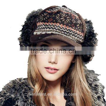 Top fashion quite warm fur baseball cap alibaba wholesale