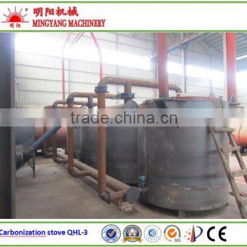 Hot sell gas flow type high output 1.5kw eco-friendly charcoal making machine for wood