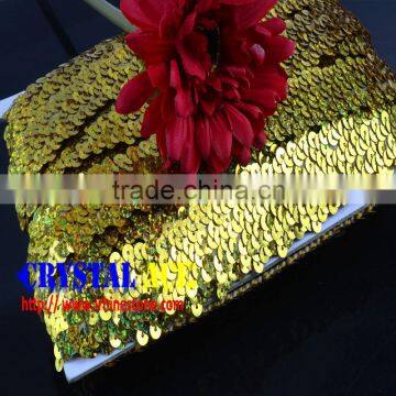 3 Rows Gold Sequin Trims For Dress China