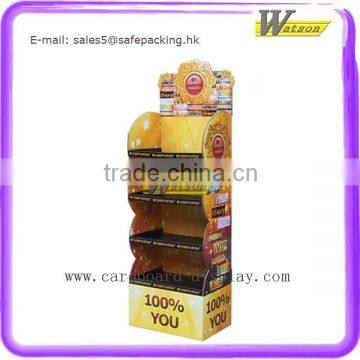 Supermarket Promotion Floor Display corrugated Shelf Stand