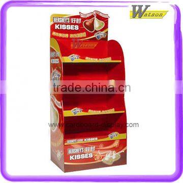 retail shop hot sale 5 tier cardboard display shelf for cookies display