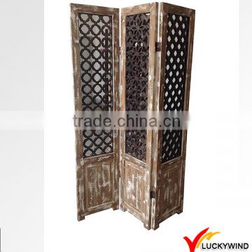 Distressed French Wooden Room Door Panel Screen