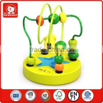 make my product in china mini amusing chunky beads circumambulate platform glossy vivid educational wooden toy