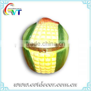 Corn Shape Ceramic Jewelry Box