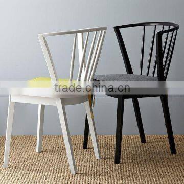 Wooden furniture - modern black and white two-piece dining chairs