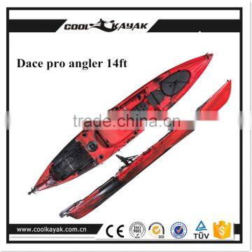 Single Fishing Canoe With Rudder System Paddle Rowing Kayak Quality Choice photo-5