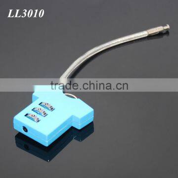 Steel Wire Resettable 3 Digit Combination Travel Luggage Suitcase Padlock Alloy T-shirt Metal Digital Locker Lock photo-5