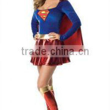 New Adult Women Sexy Halloween Party Superman Costume Outfit Fancy Cosplay Dress BW1161