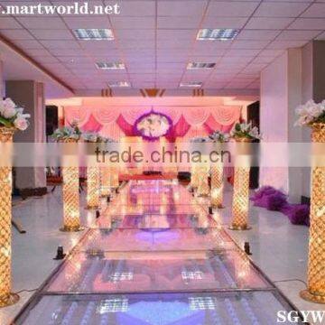 most popular crystal LED pillars for wedding event&party;Crystal LED columns wedding decoration with multi-color light(MWS-002)                        
                                                Quality Choice