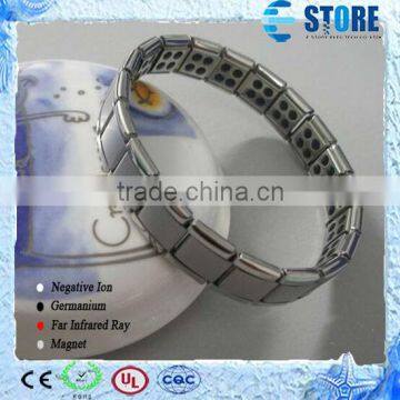 Negative Ion free Sample Scalar Energy Bracelet /Silver with 80 Germanium Stone