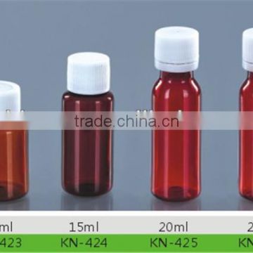 15ml 20ml PET brown liquid medicine bottles wholesale