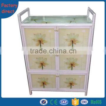 Known Down Struction Aluminium Rack Cabinet For Kitchen With Glass Door