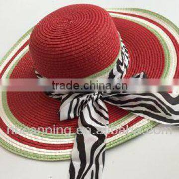 ladies fashion summer hat/wide brim sun protective hat/wide brim beach hat