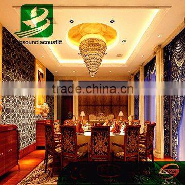 fireproof acoustic polyester fiber flocking acoustic panel for restaurant decoration