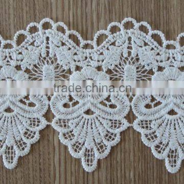 2015 new style flower water-soluble decorative cotton lace trim