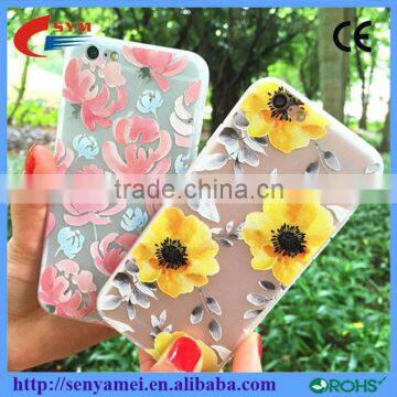 shockproof flowers embossed case for iphone 6 6s,for apple 4.7