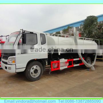 Top selling Aumark foton 8000litres septic tanker vacuum suction truck