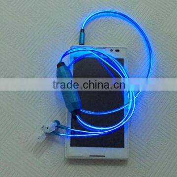 2015 Hot Selling Item EL Visible Flashing Light Earphone for Sports With High Quality photo-2