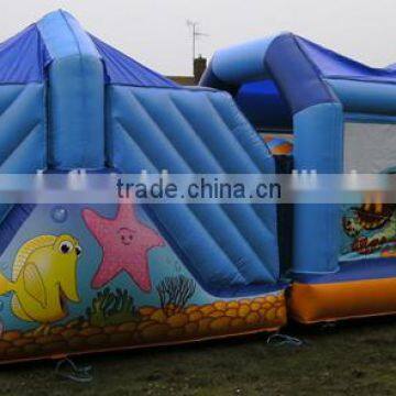 32ft Long Small Inflatable Seaworld Obstacle Course for Kids photo-3